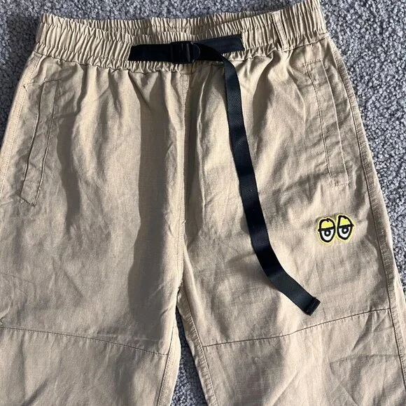 Krooked Eyes Ripstop Double Knee Skater Pants Men's Sz. S - Khaki - Good Cond. - Picture 2 of 15
